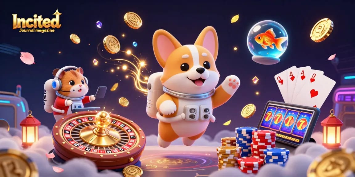 Join the fun with Incited Journal magazine as a whimsical casino scene comes alive in space.