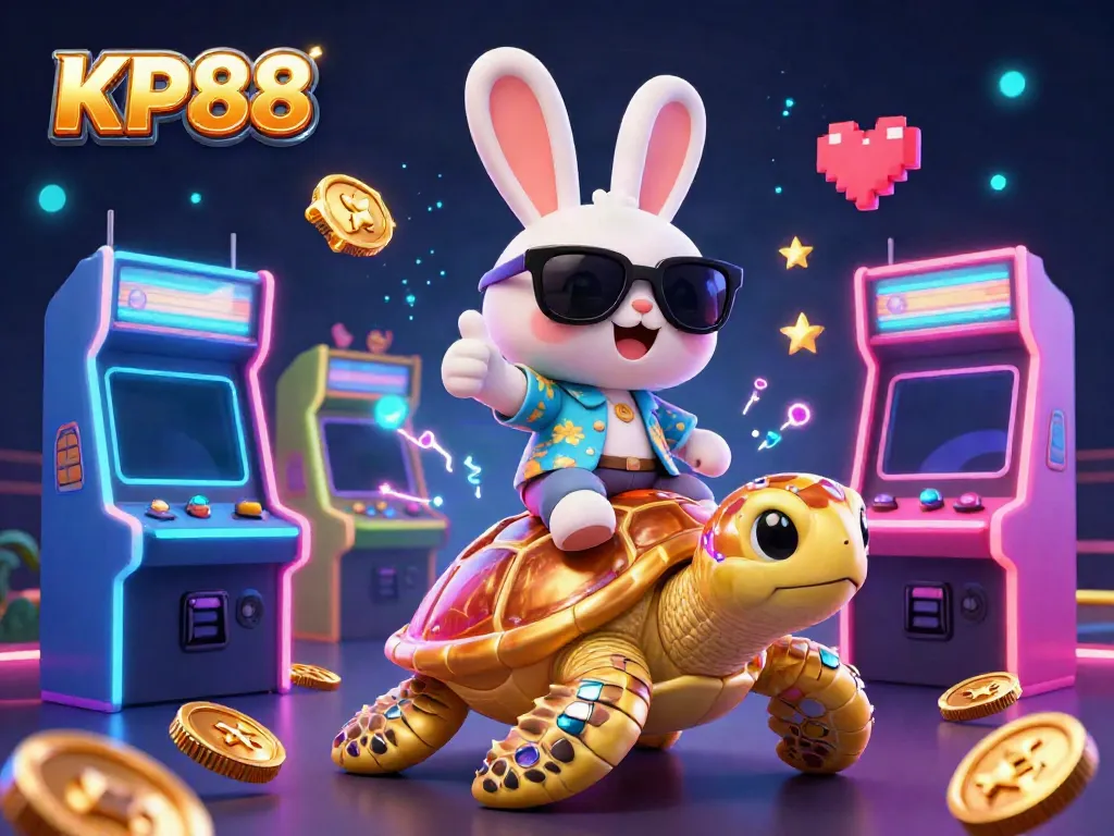 Engage with KP88's vibrant gaming universe featuring a lucky rabbit and golden turtle.