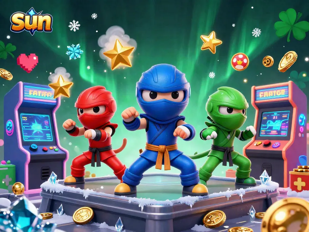 Gain insights at Sunwin while playing with colorful 3D characters in a dynamic casino scene.