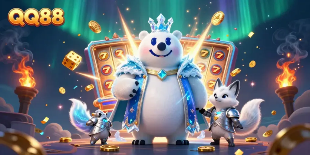 Experience thrilling jackpots with QQ88's vibrant gaming world featuring stunning characters.