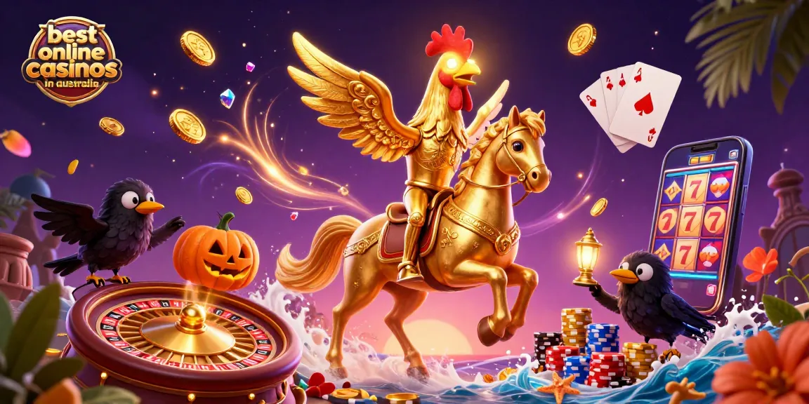 Experience the excitement of the best online casinos in Australia with this vibrant casino scene