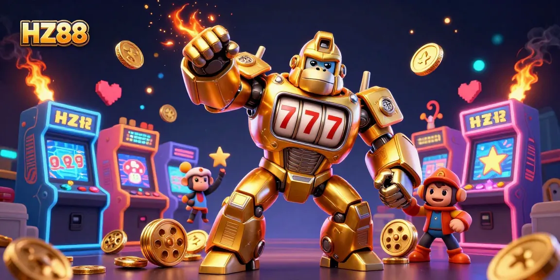 Experience thrilling slots at HZ88 with the ultimate gaming adventure featuring vibrant arcade elements.